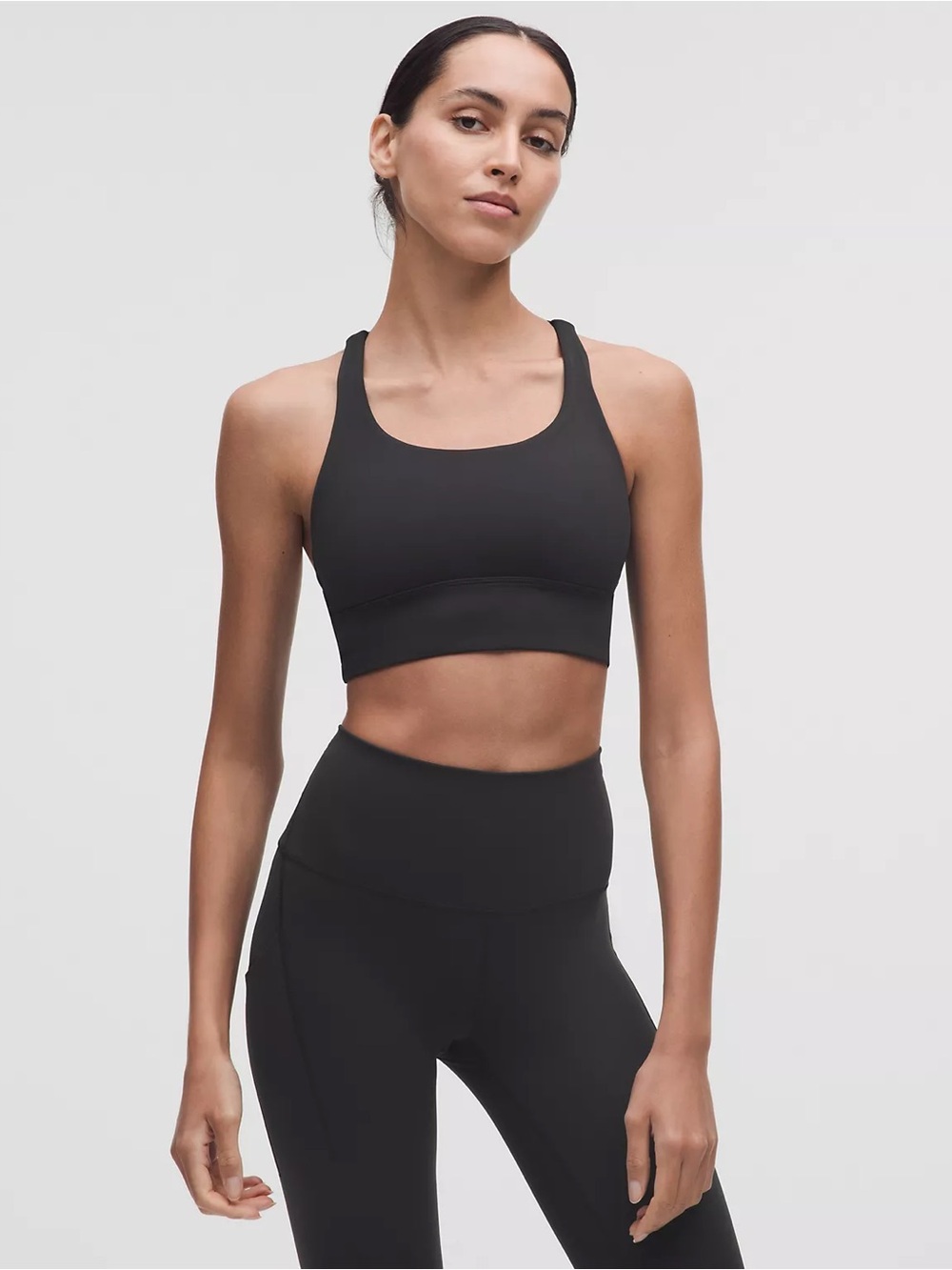 Lululemon Energy Bra Long Line Women’s Size 6 In Black
